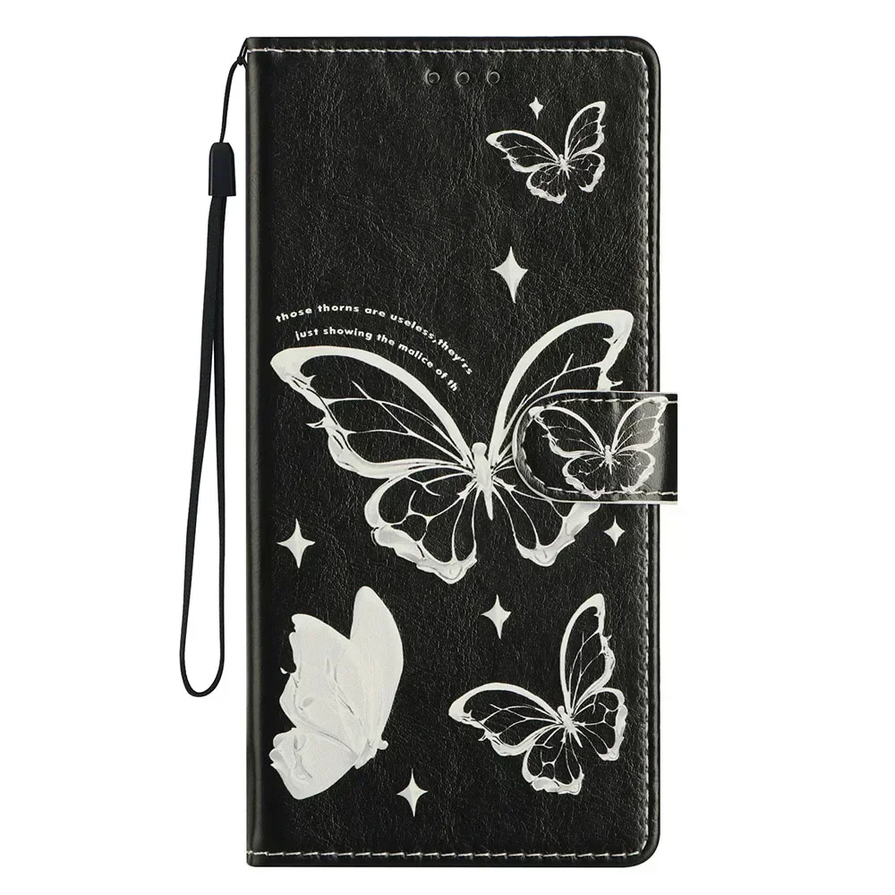 Magnetic Leather Wallet Flip Case with Colorful Design - Protective Cover s