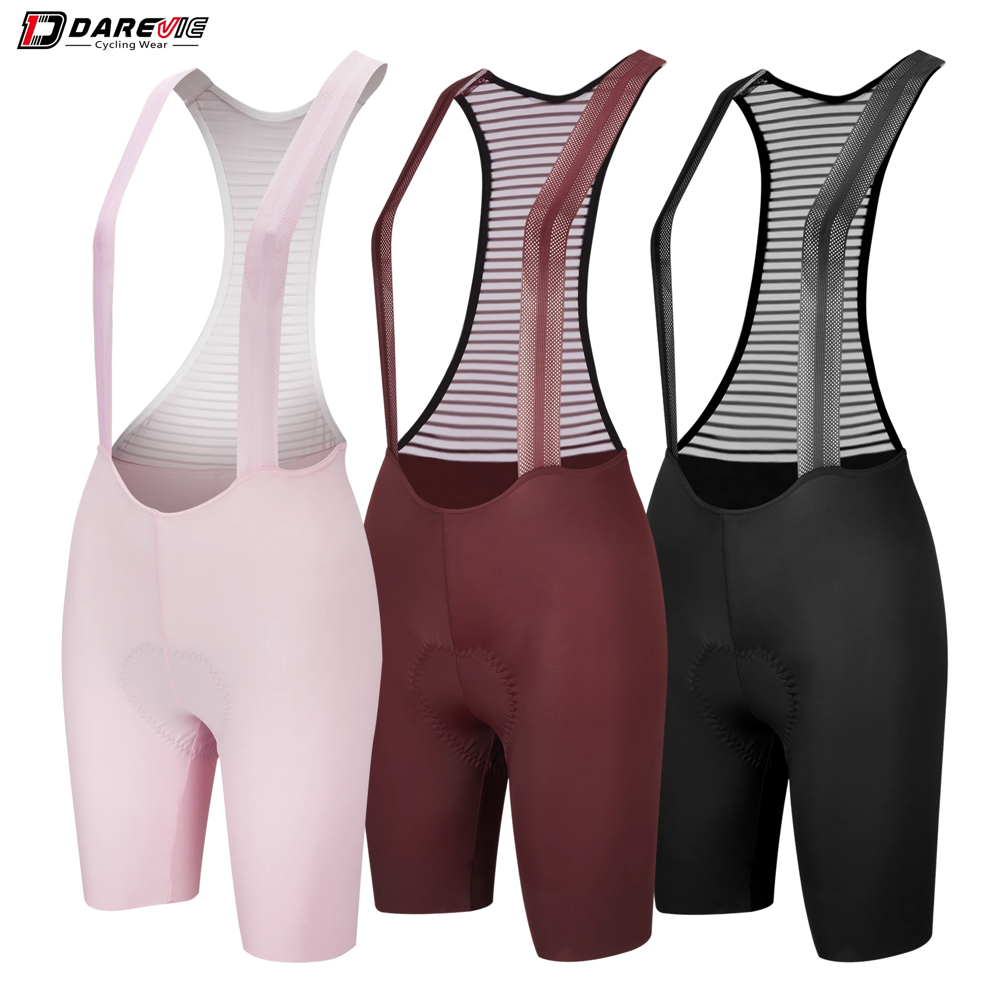 Darevie Cycling Bib Shorts Seamless 3 Color Women Cycling Shorts Soft