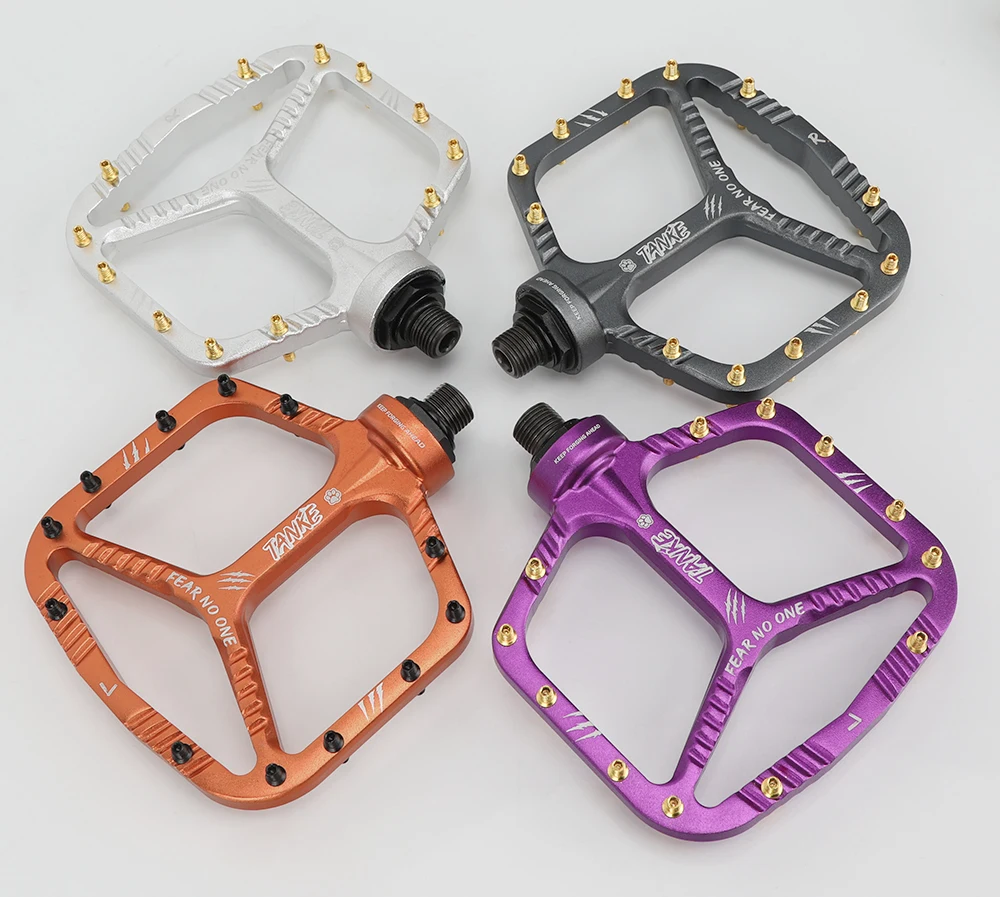 TANKE MTB-Pedale – leichte Fahrradpedale aus Aluminiumlegierung (12 rutschfeste Stifte/Seite) mit Fett und Lager, Mountainbike-Pedal TP-90 – Detail 18