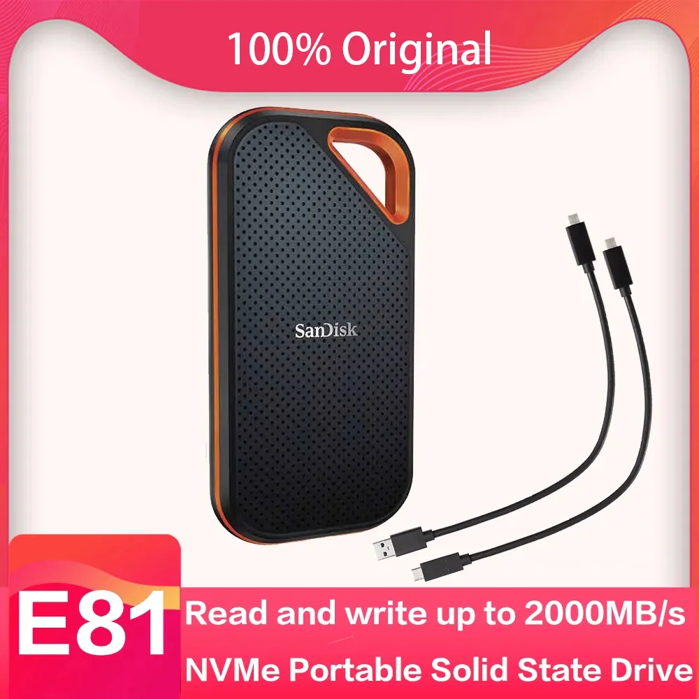 Sandisk-disque Ssd Portable Nvme, Ssd Externe Haute Vitesse, 500 Go, 1 To, 2  To, 4 To Pour Interface De Type A Et C, Usb 3.2, E30, E61, E81 - Externe  Disques Ssd - AliExpress