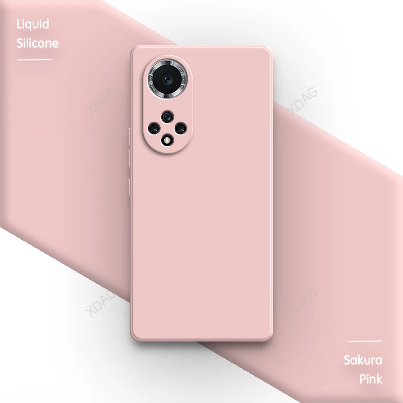 Luxurious Shockproof Liquid Silicone Phone Case - Pure Color Back Cover