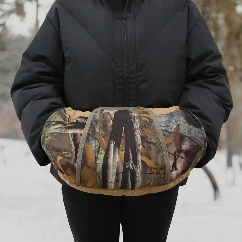 Scaldamani Moff Unisex Camo Scaldamani Pouch Fleece Hand Muff Warmer Per La Caccia Outdoor Camouflage Shelly Cotton Insulation