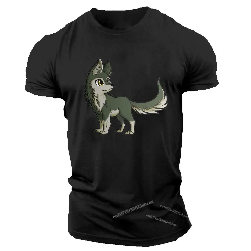 

Summer Adult Men's Wolf Pattern Print T-Shirt Fitness Top Street Men's Plus Size Comfortable Harajuku 2D Japanese Anime