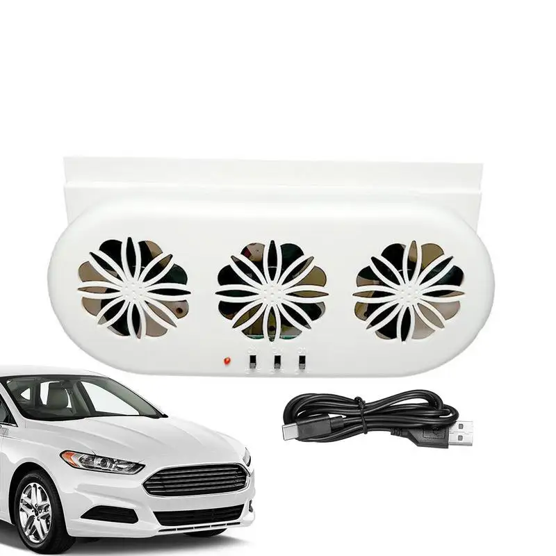 

Exhaust Fan For Car Solar USB Automotive Exhaust Fan Efficient Exhaust Fan For Dashboard Compact Vehicles Cooler Fan For Console