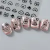 4pcs Cartoon Cute Cat Nail Art Sliders 3D Graffiti Dog Rabbit Heart Star Nail Sticker Kawaii Flower Butterfly Bow Manicure Decal 5