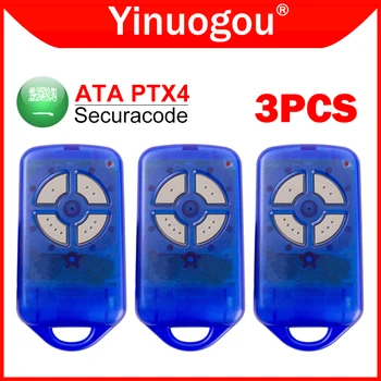 3 PCS ATA PTX4 PTX-4 Securacode 차고 문 원격 제어 433.92MHz 롤링 코드 교체 ATA 원격 제어 도어 오프너