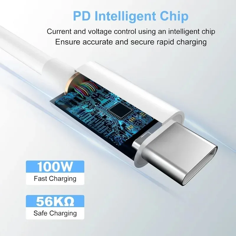 รูปสินค้า สายชาร์จ USB-C 100W ชาร์จเร็ว สำหรับ iPhone 15 Pro Max และอุปกรณ์อื่นๆ