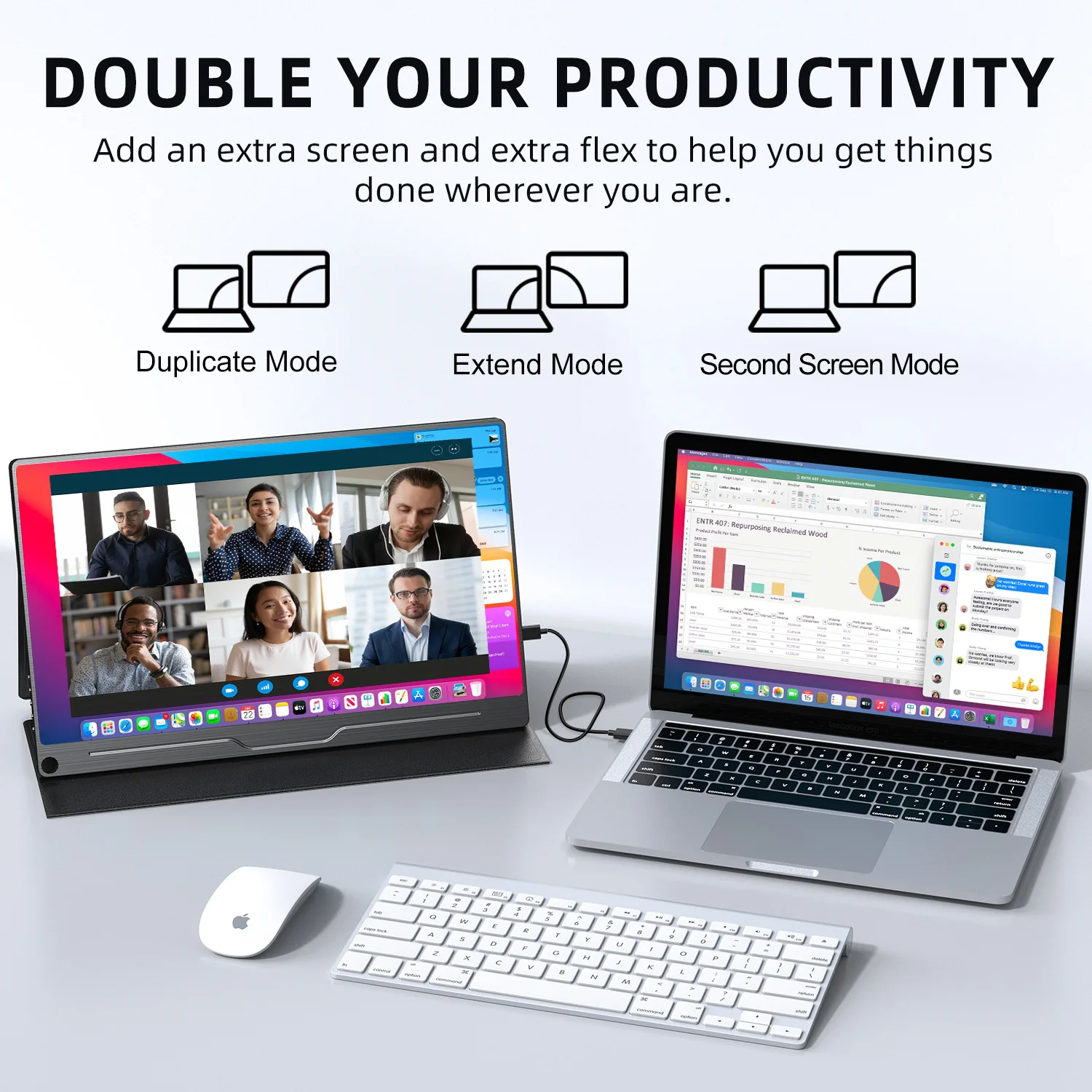 EVICIV ޴ , 15.6 ġ FHD 1080P ޴ Ʈ , IPS ǻ ܺ ȭ, USB C HDMI ÷, Ʈ Ŀ