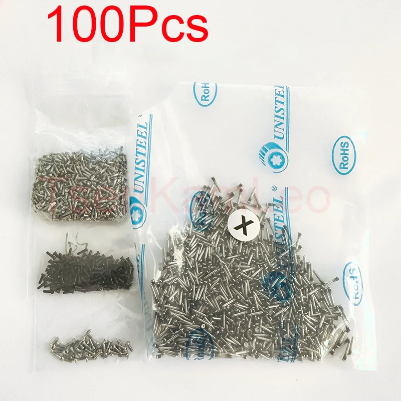 100 Pcs Back Cover Screw for iPhone 11 12 6s 6 Plus X XR 13