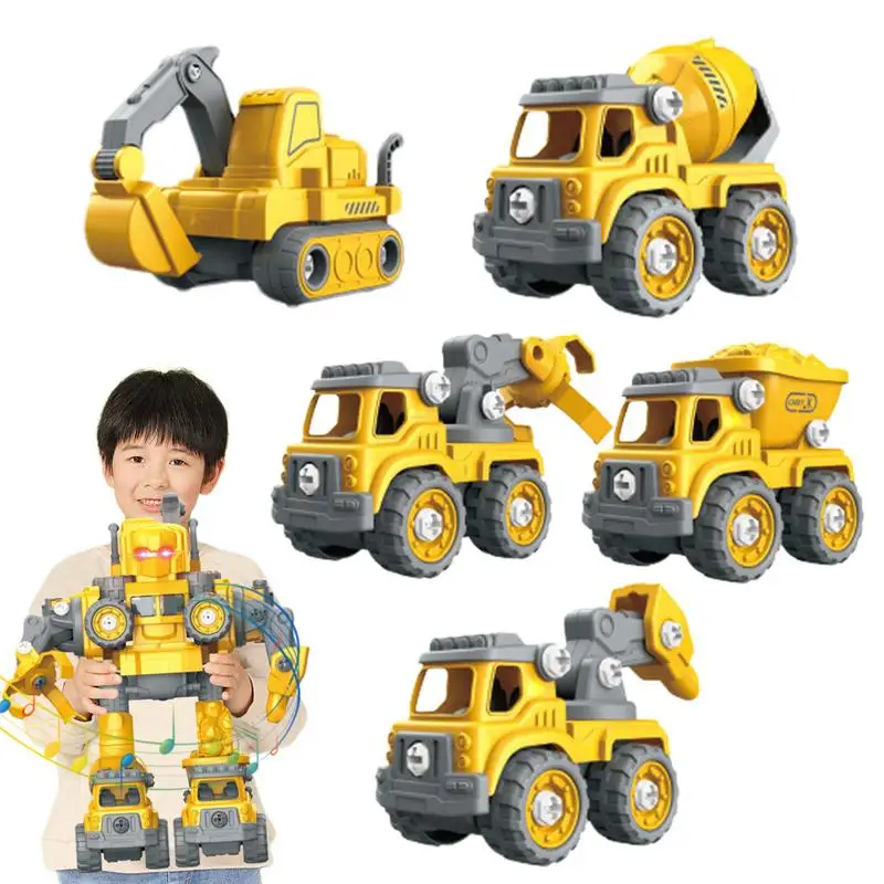 

Трансформирующий строительный робот 5 в 1, игрушечный робот-разборщик, сборка «сделай сам», обучающая игрушка, робот, игрушки для детей 4-6 лет