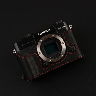 Custodia Per Fotocamera In Vera Pelle Per Fuji Fujifilm Xt10 Xt20 Xt30 Video Half Bag Retro Vintage Bottom Case Custodia Protettiva