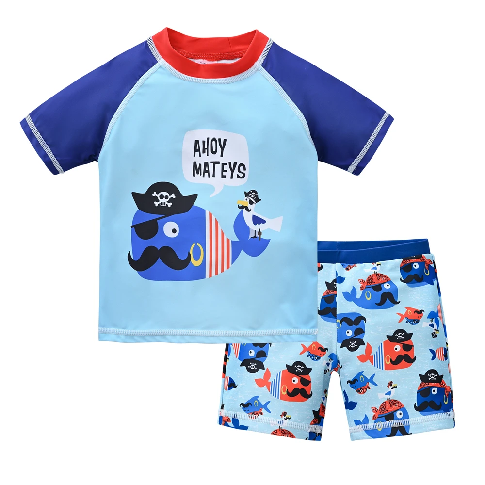 Costume da bagno per bambini ragazzo Cool Print 2 pz/lotto 1-7 anni estate bambini pantaloncini da surf bambini ragazzi costumi da bagno spiaggia surf