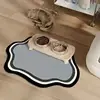 Small Fresh Cloud Style Pet Cat and Dog Diatomaceous Earth Feeding Mat/ Dirt Resistant and Splash Proof Cat and Dog Floor Mat 2