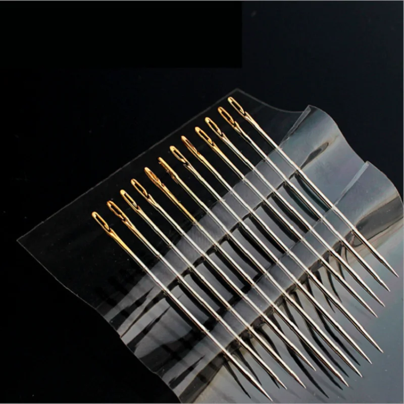 36 Pcs Self-Threading Sewing Needles Easy Thick Big Eye Stainless