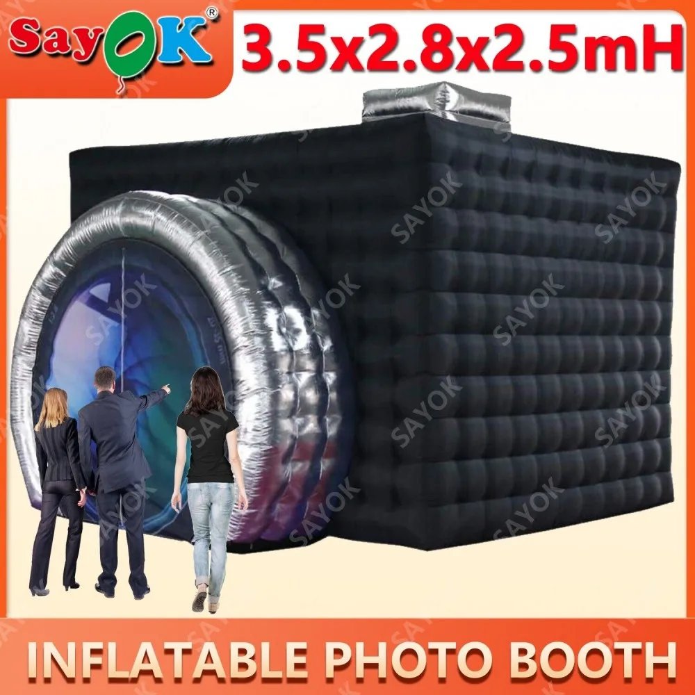 

Sayok Inflatable Camera Photo Booth Enclosure Inflatable Tent Photobooth Props Tent Cube for Advertising Wedding Show Party