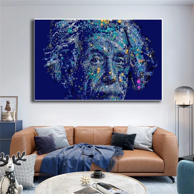 Fun Portrait Artworks of Albert Einstein Printed on Canvas 4