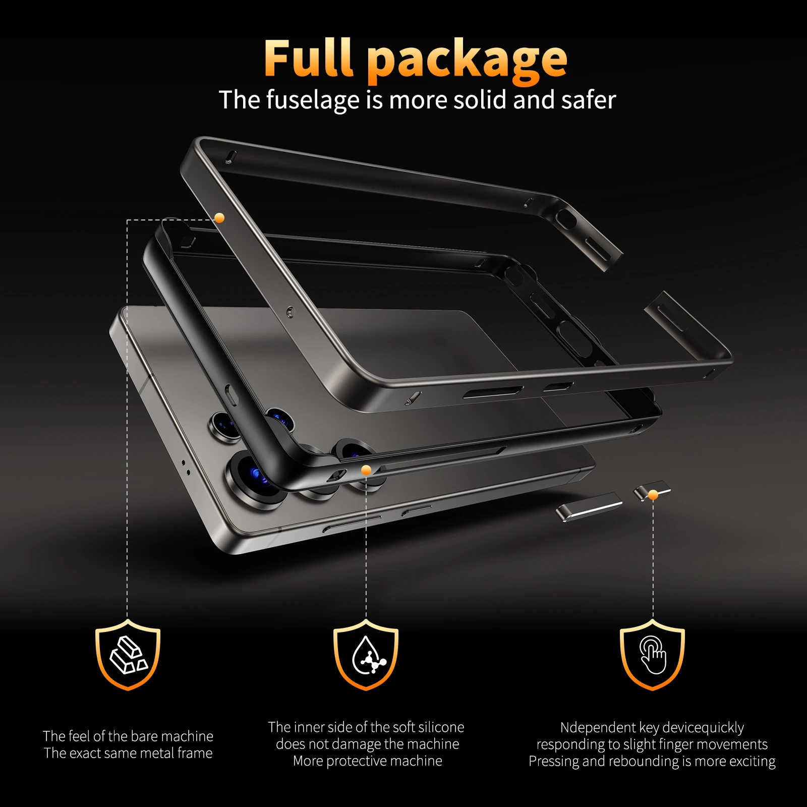 Titanium Gray Metal Bumper Case Cover - Premium Phone Accessory