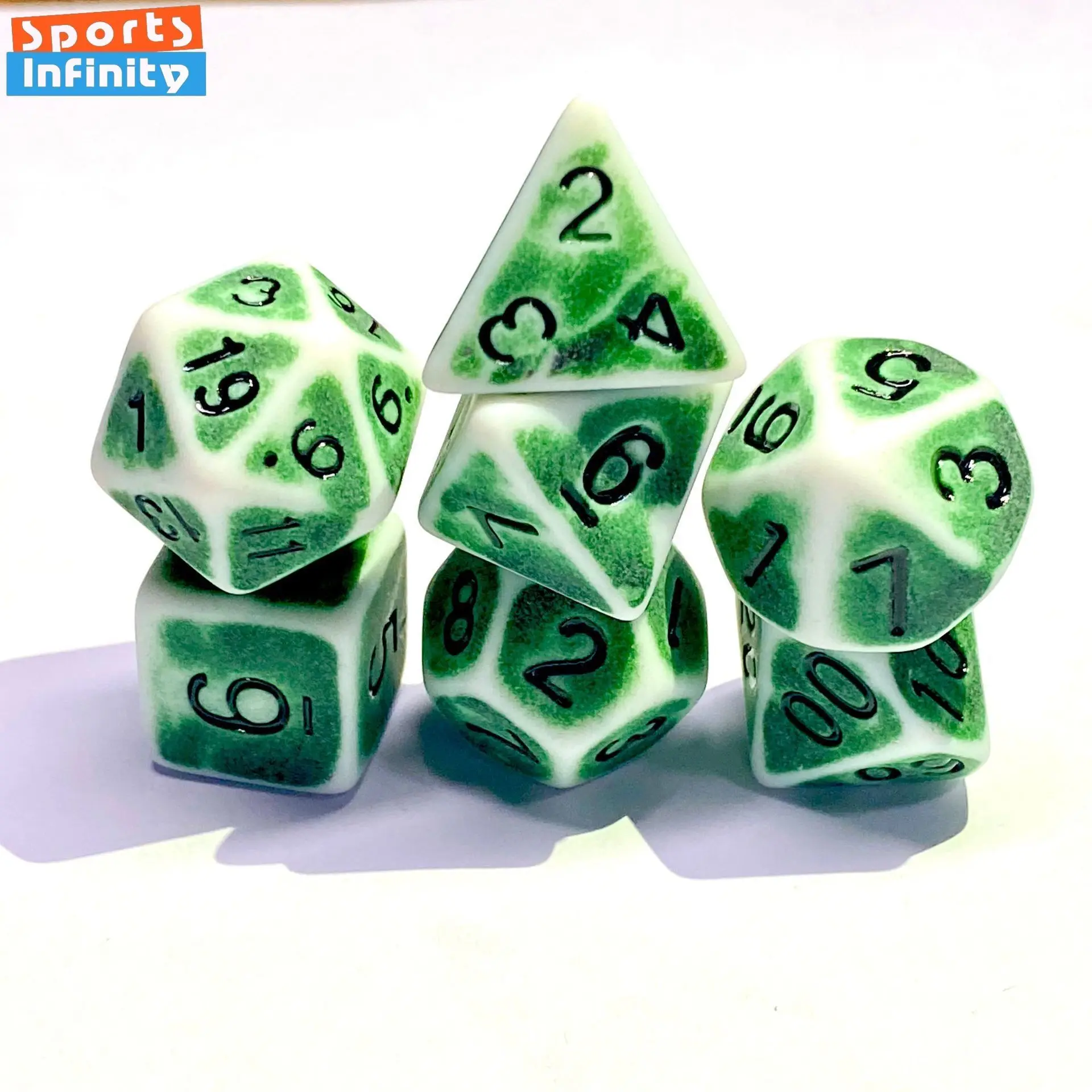 

7Pcs/set Colorful Vintage Dice Polyhedral Dice Set for Dnd TRPG TPG COC Running Team Cthulhu Table Board Game Party Games