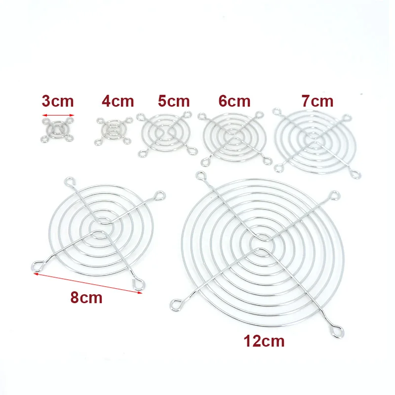 2PCS dc Cooling Fan Guard Metal Grill Computer metal Cover net For Fan 30mm 40mm 50mm 60mm 70mm 80mm 120mm