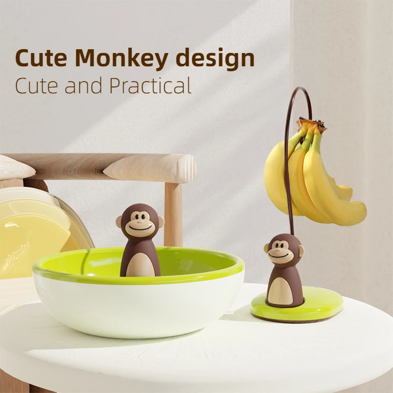 joie Banana Holder Fruit Plate Monkey Banana Tree & Bowl for Home Living Room Light Fruit Bowl Grape Snack Tray Storage Box fruit plate