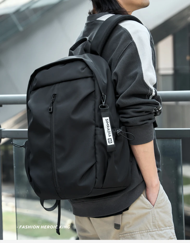 Lightweight 156 Laptop Backpack - Waterproof Oxford Travel Bag for Men  Teens