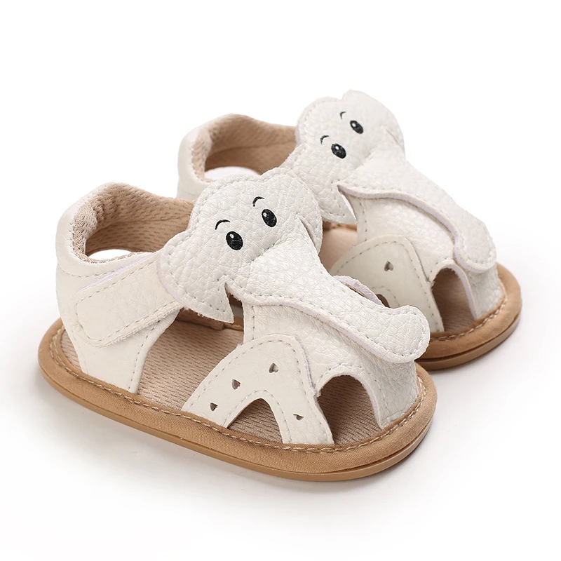 0-18 Months Baby Girls Boys Sandals Beach Shoes Cute Cartoon Elephant Non-Slip Soft Toddler Mules Slides Sandals Clogs Slipper