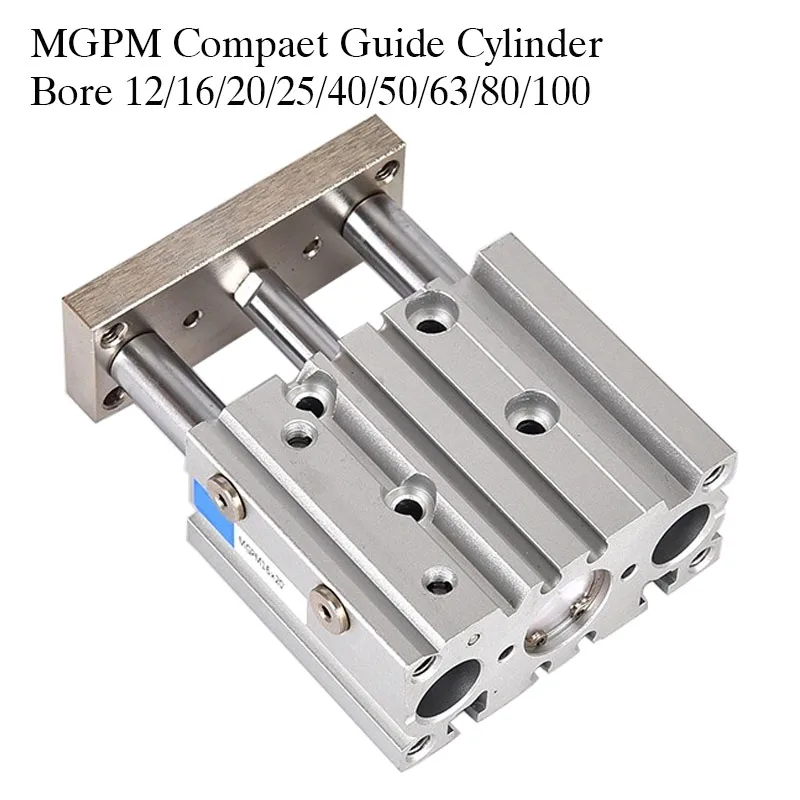 MGPM12 MGPM16 MGPM20 MGPM25 MGPM32 MGPM40 MGPM50 MGPM63 MGPM80 MGPM100 SMC ประเภทขนาดกะทัดรัดท่องเที่ยว Air นิวเมติกกระบอกลูกสูบ 1