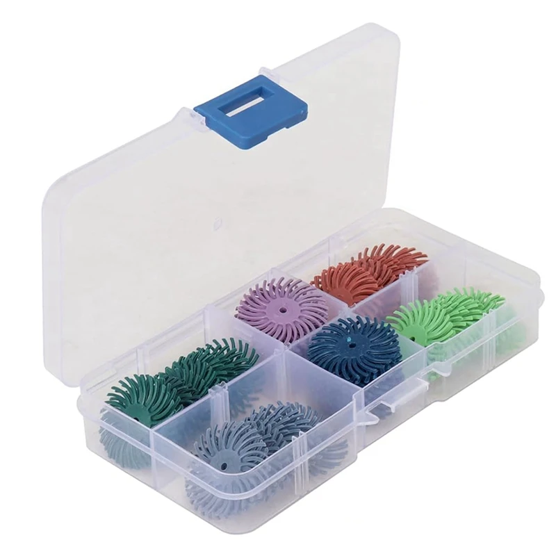 66 PCS 1 Inch Radial Bristle Disc Kit electric polisher,jewelry polisher As Shown Plastic Detail Abrasive Brush for Jewelry Wood Polishing