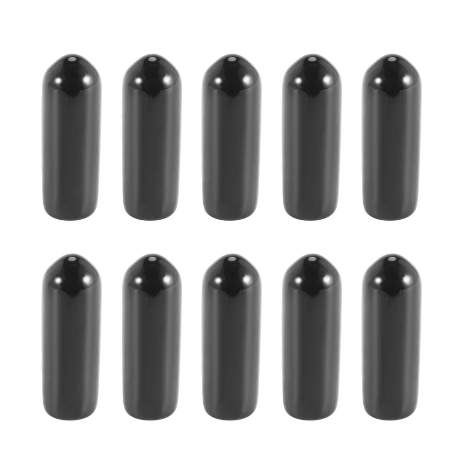 Uxcell 5pcs Rubber End Caps 40mm 1.6 Inch  ID Vinyl PVC Round Tube Bolt Cap Cover Screw Thread Protectors Light Gray - View #6