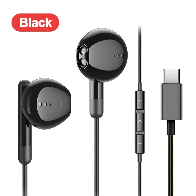 USB-C HiFi Bass Stereo Wired In-Ear Headphones