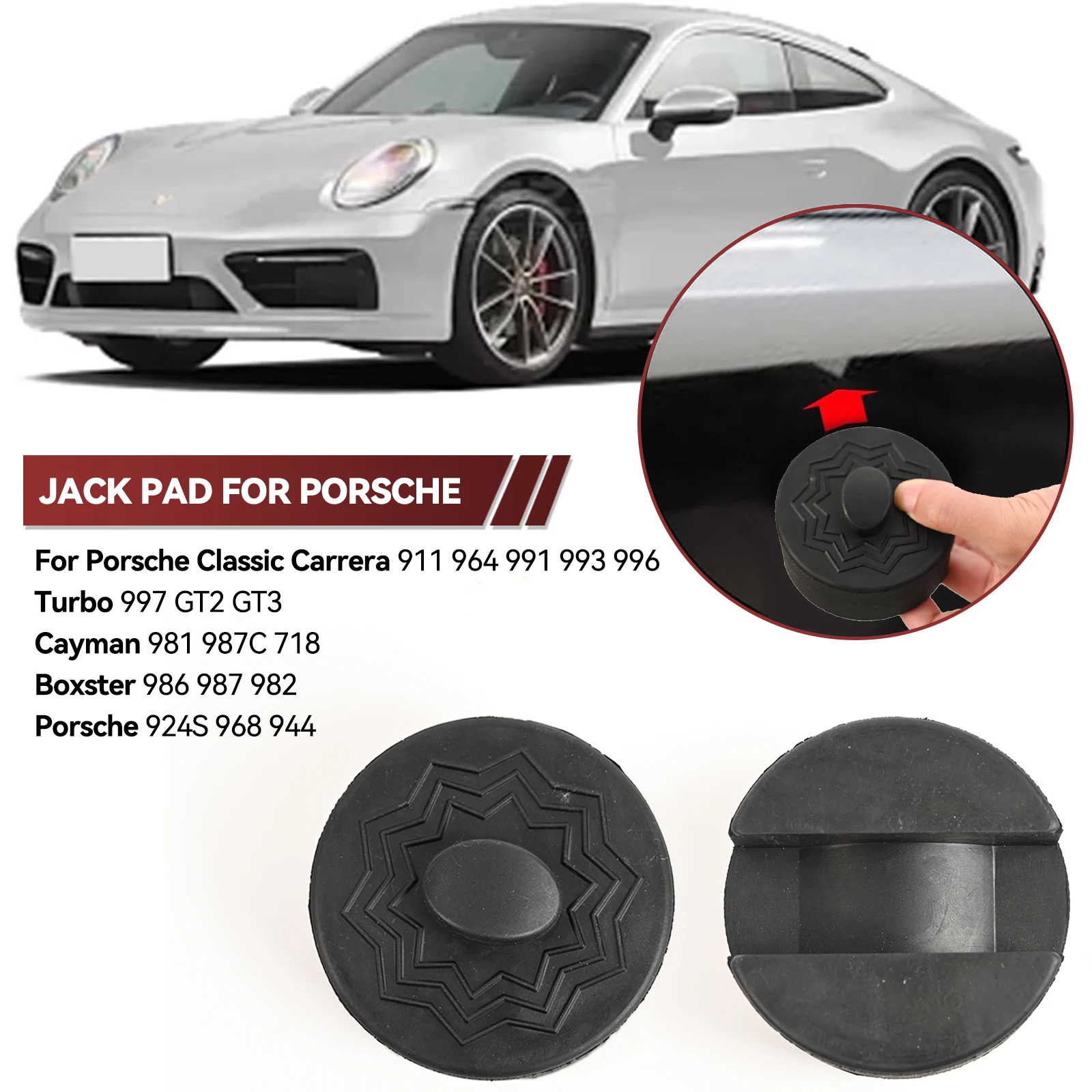 Per Porsche 911 964 993 996 997 Cayman 718 Boxster Gomma Jack Pad Adattatore Protector Jack Ing Tool Riparazione Pneumatici-K Scatola Di Immagazzinaggio - 9
