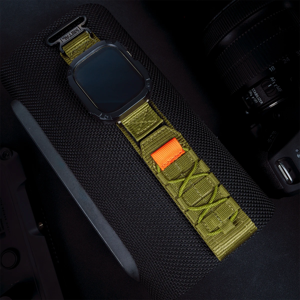 Enhanced Tactical Nylon Strap with TPU Anti-Drop Case