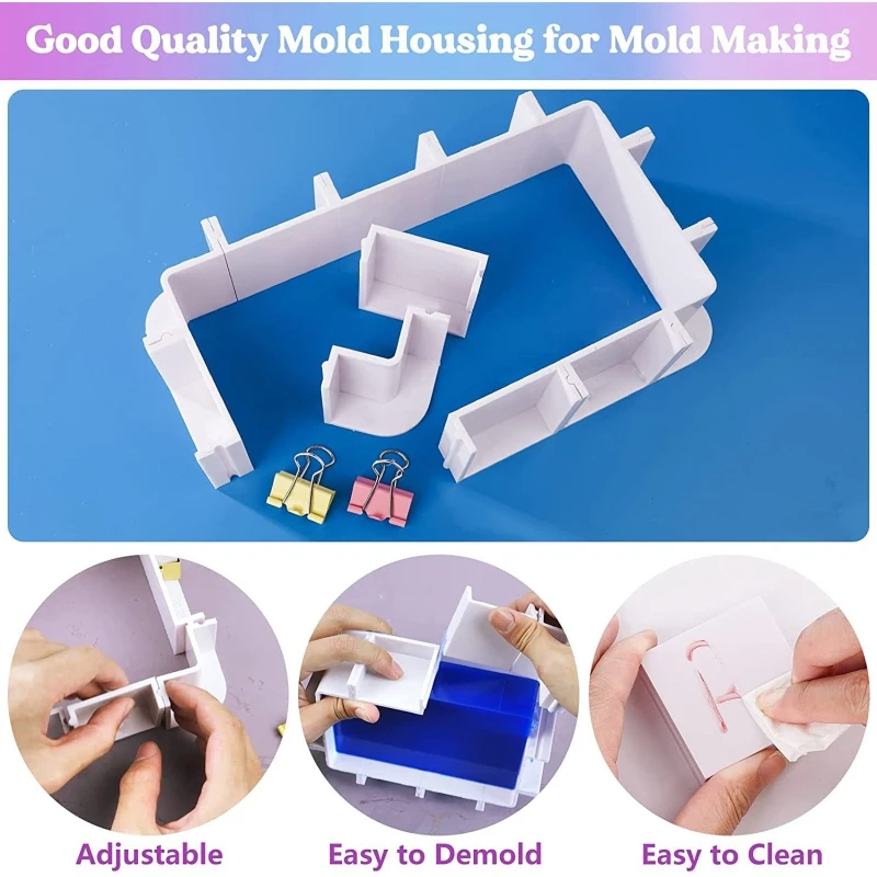 MXME Adjustable Cake Mold Baking Pan Cake Tin Square Plastic Mousse DIY Mold