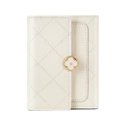 Elegant Women's Leather Wallet - Vintage Black Compact Purse with Card and Photo Holder (9x11.5x2cm)