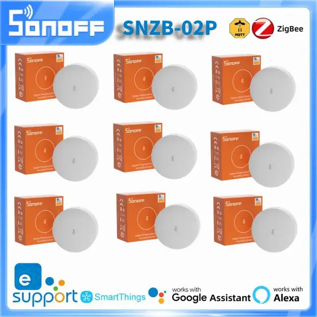 Sonoff SNZB-02P Zigbee Temperature And Humidity Sensor High Accuracy Smart Home Support Zigbee2mqtt Google Home Assistant Alexa 1