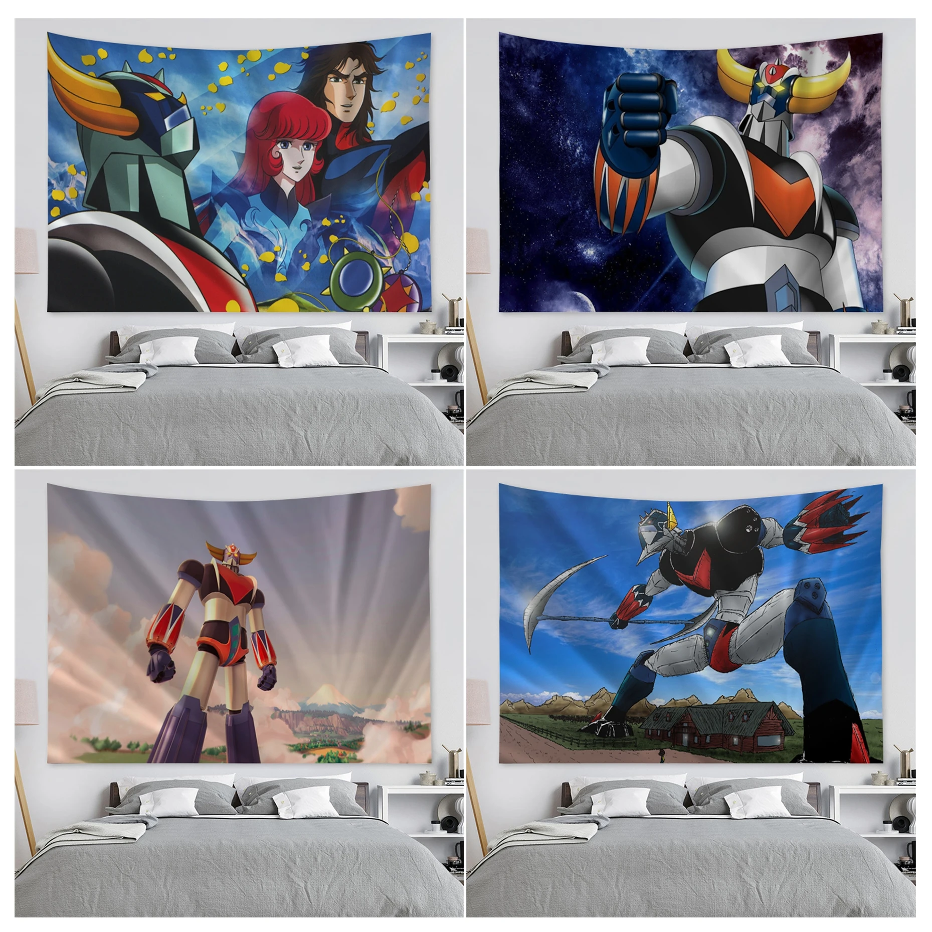 

Goldorak Grendizer Tapestry Anime Tapestry Hanging Tarot Hippie Wall Rugs Dorm Home Decor