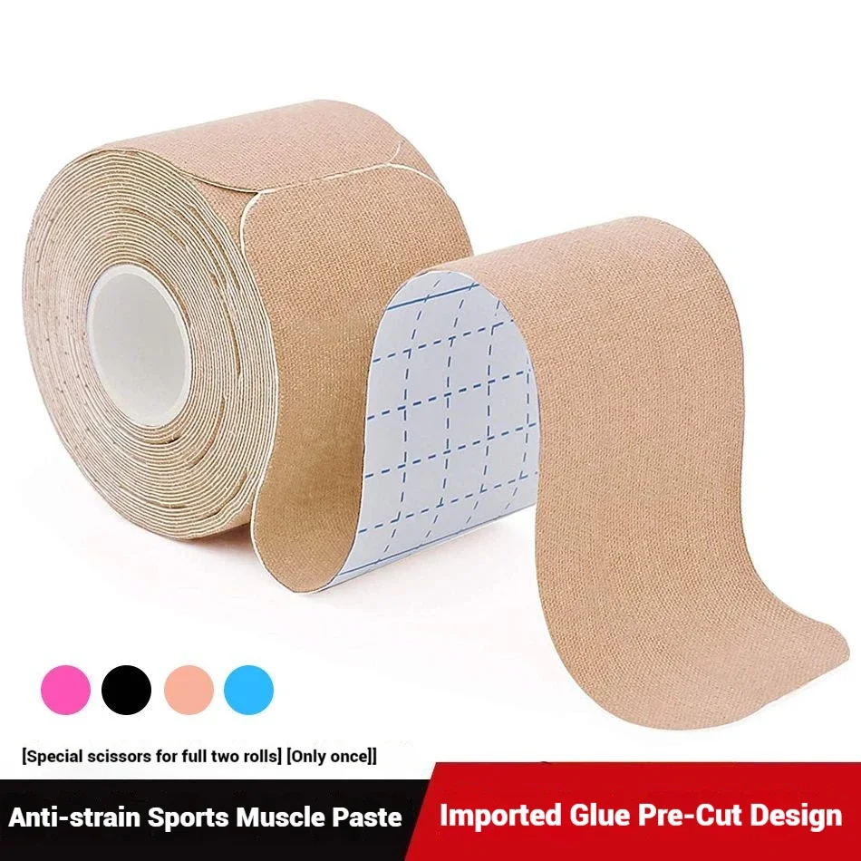 Sports Tape Pre-cut Sports Muscle Patch Knee Bandage for Athletes Muscle Strain Pain Relief
