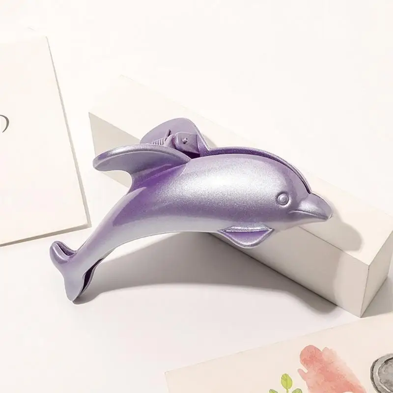 39BD Elegante Haarspangen für Mädchen, Haarspangen in Kawaii-Haifisch- und Delfinform, mehrfarbige Haarspangen für – Detail 7