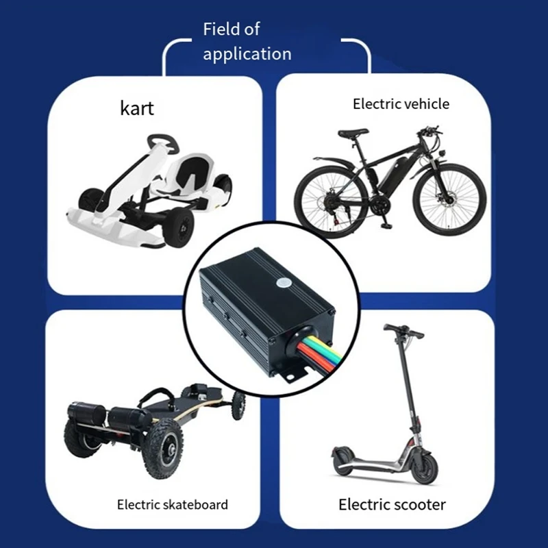 Controller Motore Brushless 75100 Foc Single Drive Esc Per Scooter Elettrico E-Bike 4-16S 50A 75V Regolatore Di Velocità