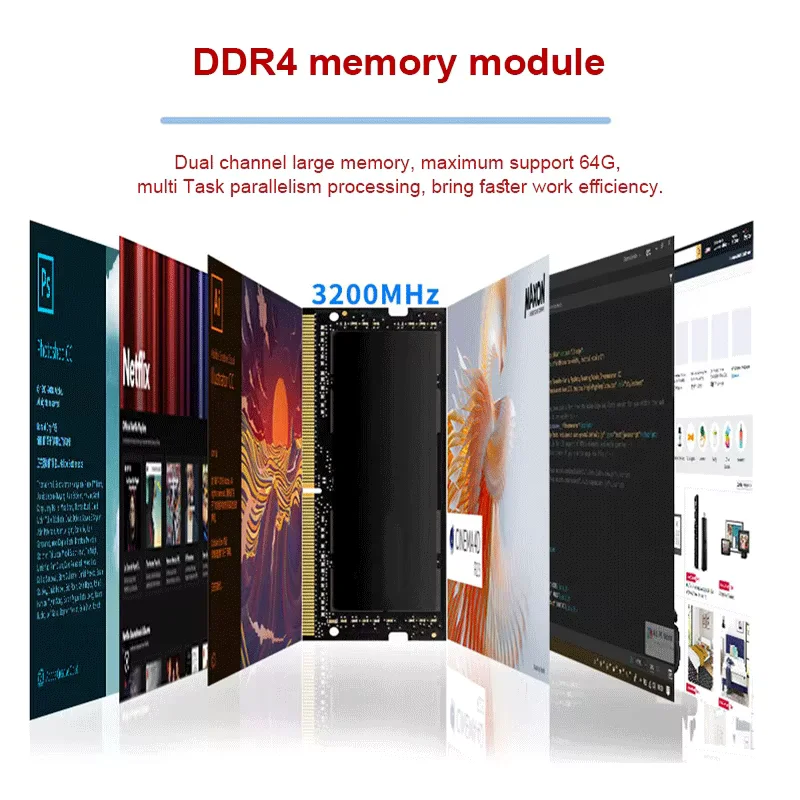 GenMachine Mini PC Ren4000 4500U 8GB RAM 256GB SSD 1500MHZ GPU AMD Ryzen5 4500U Win11 DDR4 3200MHz RAM WiFi6 gaming computer 6