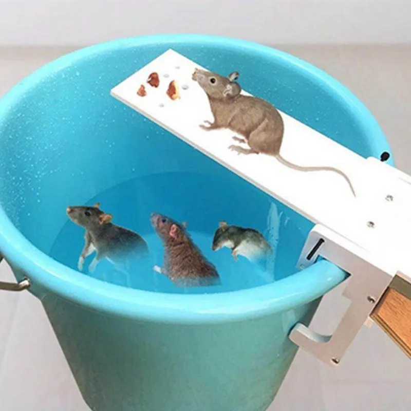 4Pcs Reusable Wooden Mice Mouse Traps Bait Mice Home Garden Mouse