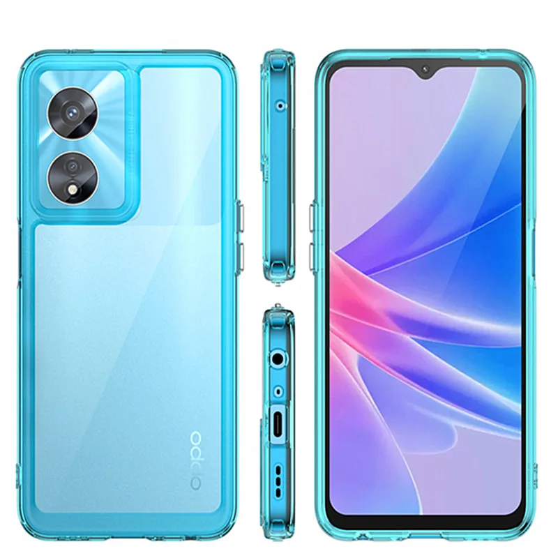 

Case For OPPO A57 4G 5G A57s A77 A77S A96 97 98Transparent Silicone Protector Anti-Scratch Cover For OPPO A78 5G Smartphone Case