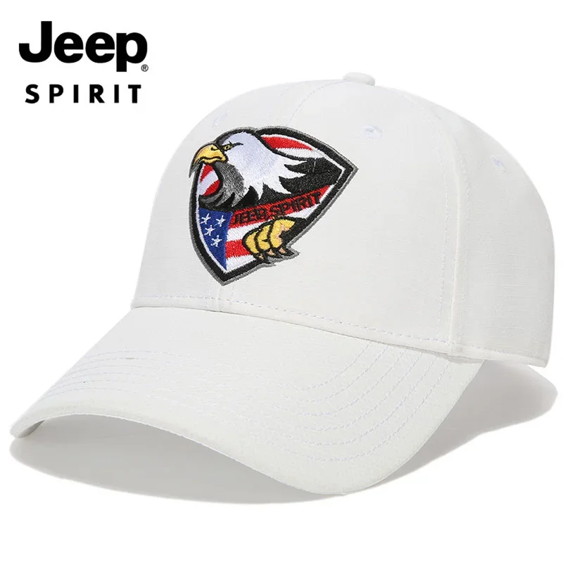 Jeep 유니섹스 아메리칸 클래식 야구 모자 트럭 운전사 모자 러닝 캡 야외 스포츠 모자, 조절 가능한 핏, 최고의 선물 96CA0285