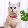 Cute Pet Cat Saliva Towel Hand-knitted Adjustable Kitten Cat Puppy Bow-knot Collar Pet Cat Decorative Collar Kitten Accessories 2