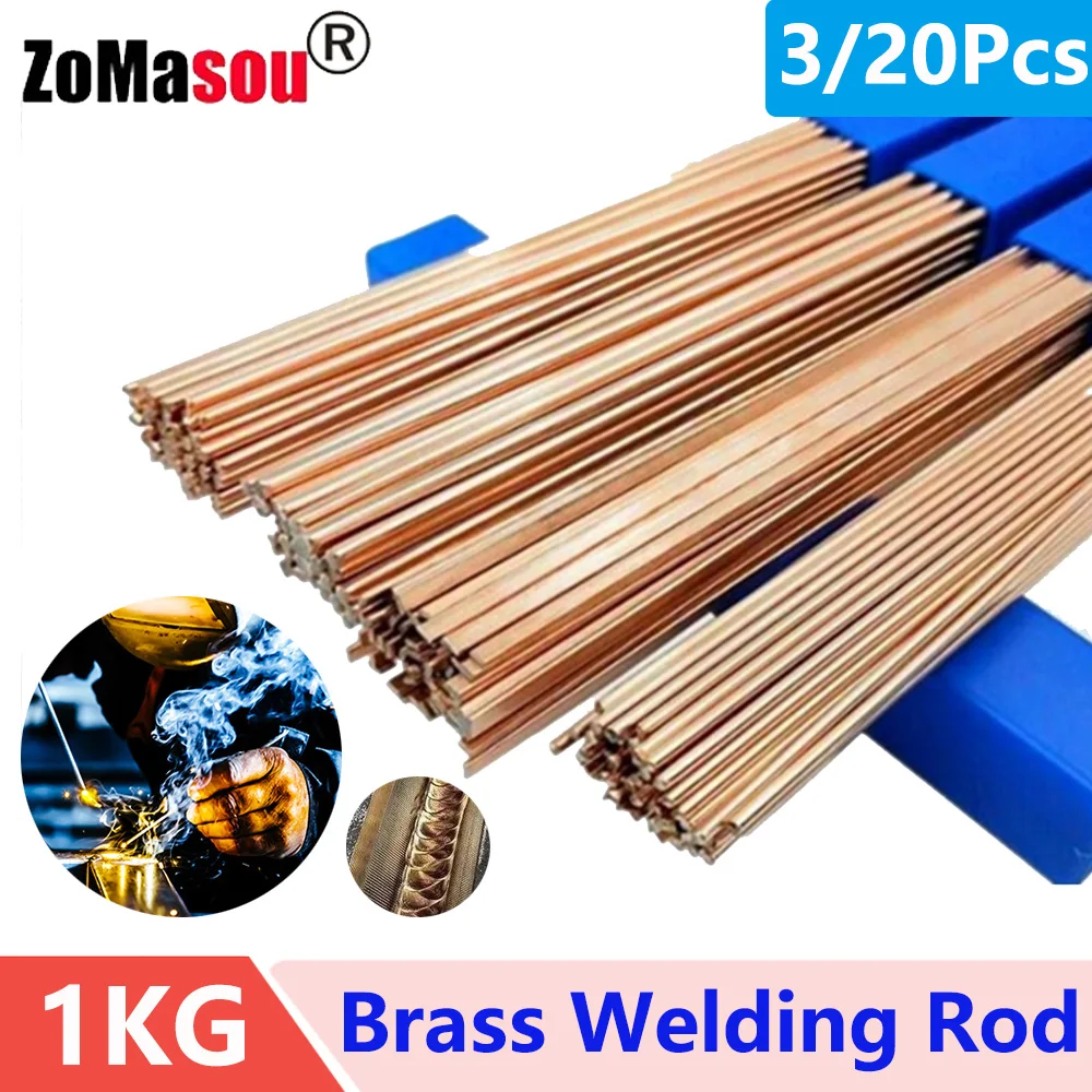 Welding Rods 1KG 3/5/10/20pcs Copper Electrode Welding Brass Welding Rod Phosphorus Soldering No Need Solder Powder Rods Tools