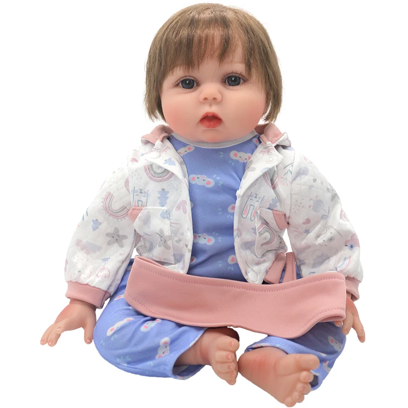 55cm Baby Doll Clothes Jumpsuit  22" Reborn Dolls Lace Dress Hat Children Gift Toys Outfit
