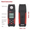 For Engineering Lighting Light Meter Photography Digital Luxmeter Integrated Illuminometer PhotometerEnviromental Tester M4YD 4