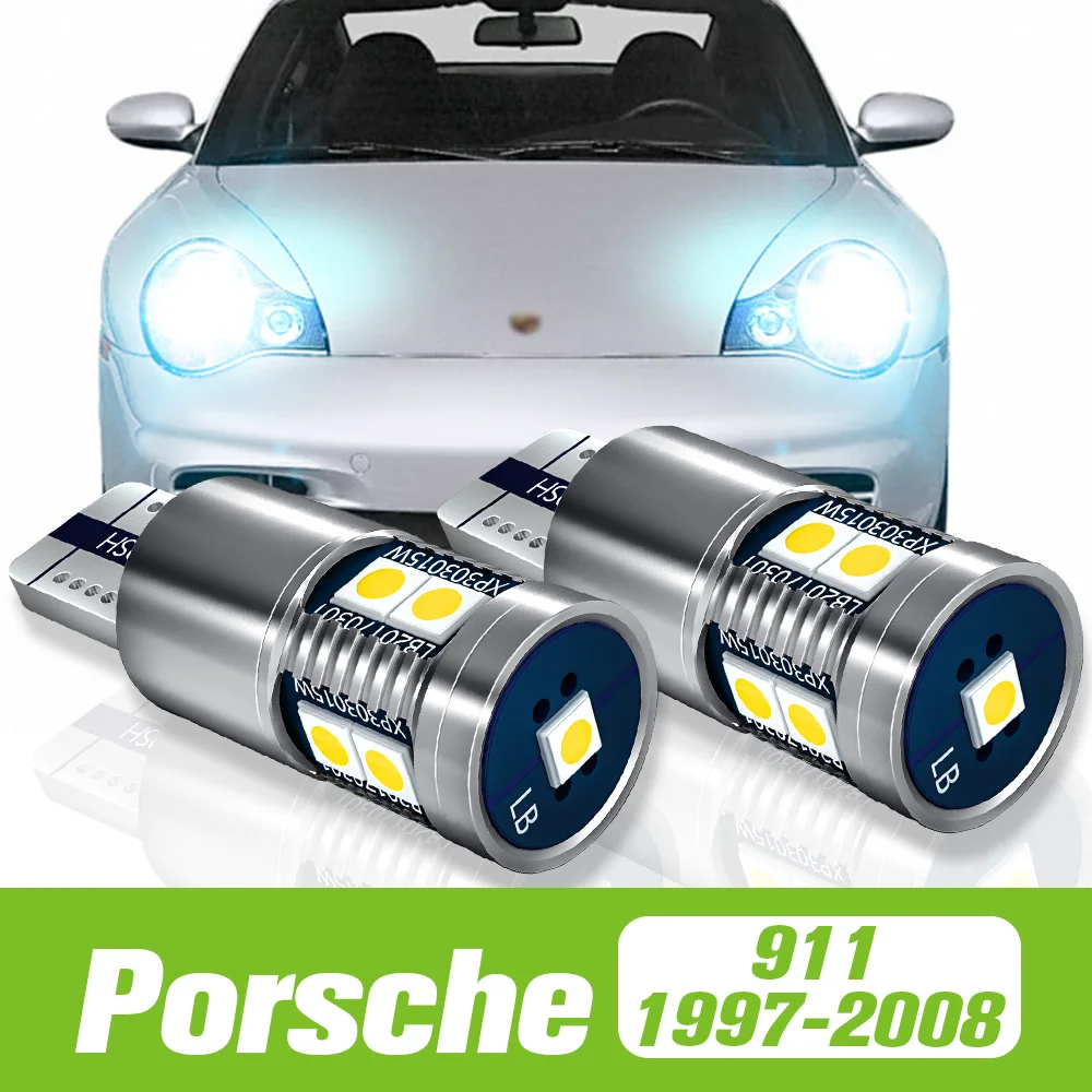 2Pcs Per Porsche 911 996 997 1997-2008 Ha Condotto La Luce Di Parcheggio Liquidazione Lampada 1999 2000 2001 2002 2003 2004 2005 2006 2007 Accessori