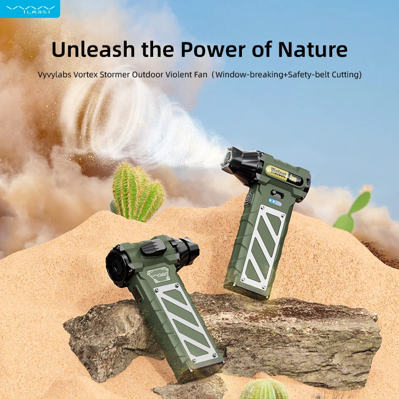 VYVYLABS Portable Fan Car Safety Hammer Car Window Breaker Emergency Hammer Seat Belt Cutter Tool Life-Saving Carbon St