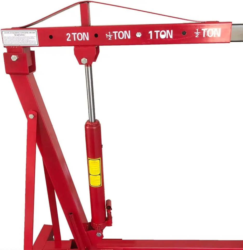 2Ton Engine Motor Hoist Stands Heavy Duty Steel Cherry Picker Shop Crane Lift Nicely Foldable Red (Engine Stand)